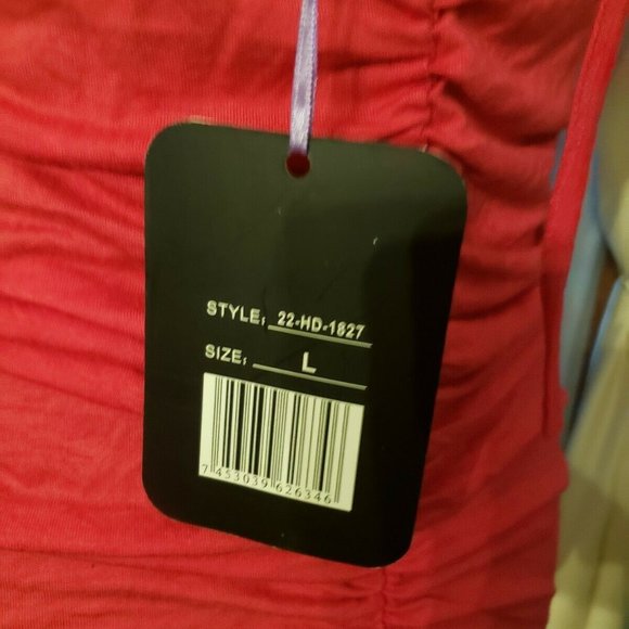 IXOS Red Bodycon Ruched Dress Large - Picture 8 of 9